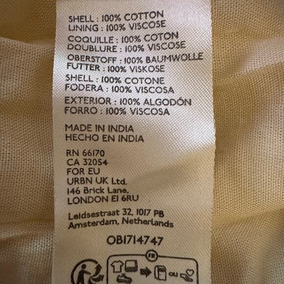 Free People XL Ethereal Oasis Printed Midi Dress Ivory Bohemian Cottage - Picture 12 of 14